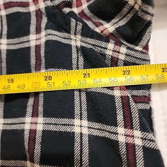 Uniqlo Flannel Shirt 100% Cotton Mens Size XL Black Plaid Button Up Long Sleeve - Picture 6 of 9
